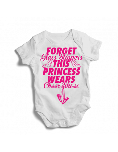Forget glass slippers this princess wears cheer shoes, baby bodysuit