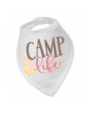 Baby bandana bib camp life