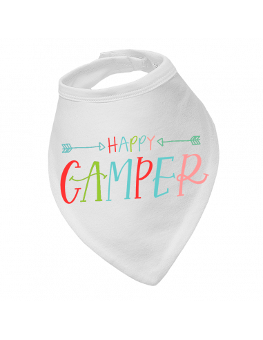 Baby bandana bib Happy camper