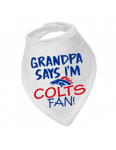 Baby bandana bib Grandpa say's I'm Indianapolis Colts fan!