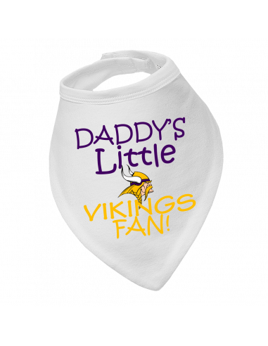 Baby bandana bib Daddy's Little Vikings Fan!