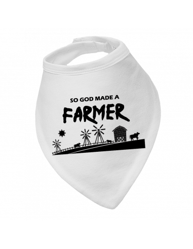Baby bandana bib So God Made A Farmer