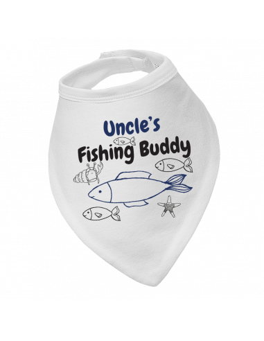 Baby bandana bib Uncle's Fishing Buddy