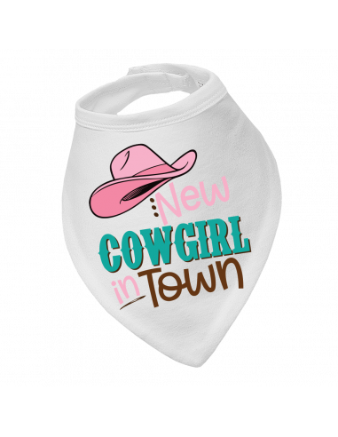 Baby bandana bib New Cowgirl In Town