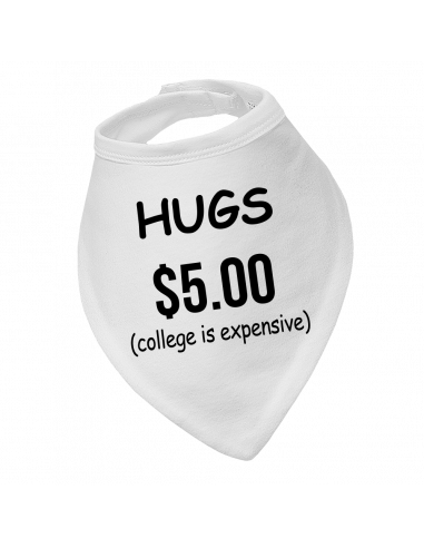 Baby bandana bib Hugs $5 (college is expensive)