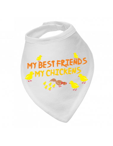 Baby bandana bib My Best Friends My Chickens