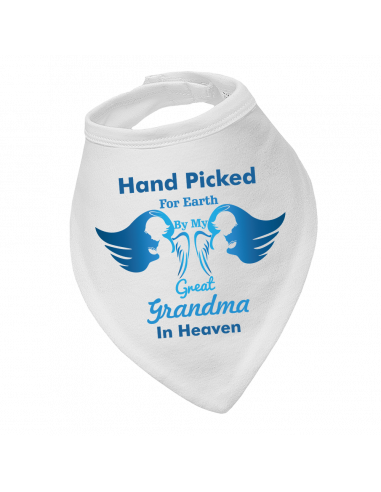 Baby bandana bibs, Hand Picked By My Great Grandma In Heaven
