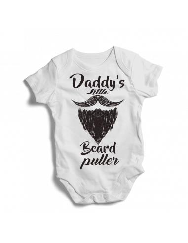 Daddy's little beard puller, baby bodysuit