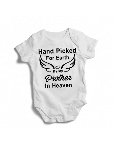 Hand Picked For Earth By My Brother In Heaven Circle Unisex Baby Grow Bodysuit 