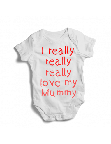 I really really really love my mummy, baby cute bodysuit