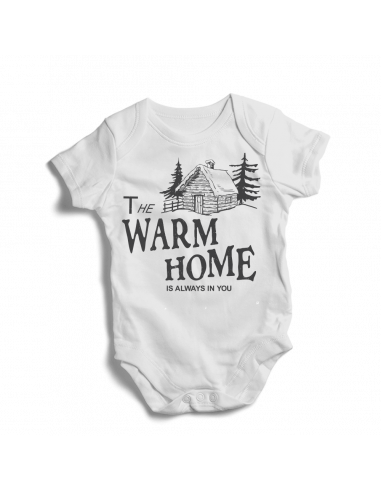 The warm home is always in you, baby bodysuit