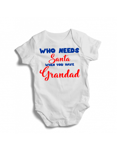 Who needs Santa when you have Grandad, baby christmas bodysuit