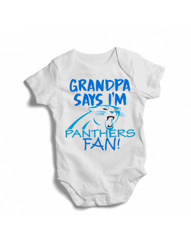 Grandpa say I'm PANTHERS fan! Baby bodysuit