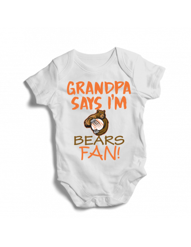 Grandpa say I'm BEARS fan! Baby bodysuit