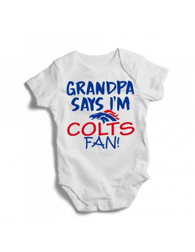 Grandpa say I'm COLTS fan! Baby bodysuit