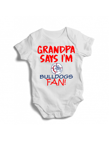 Grandpa say I'm BULLDOGS fan! Baby bodysuit