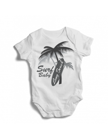 Surf baby Long Beach, baby bodysuit